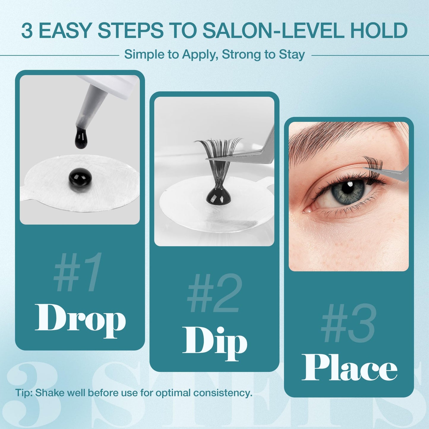 LASHVIEW Lash Glue for Eyelash Clusters, Lash Cluster Glue 3-4 Weeks