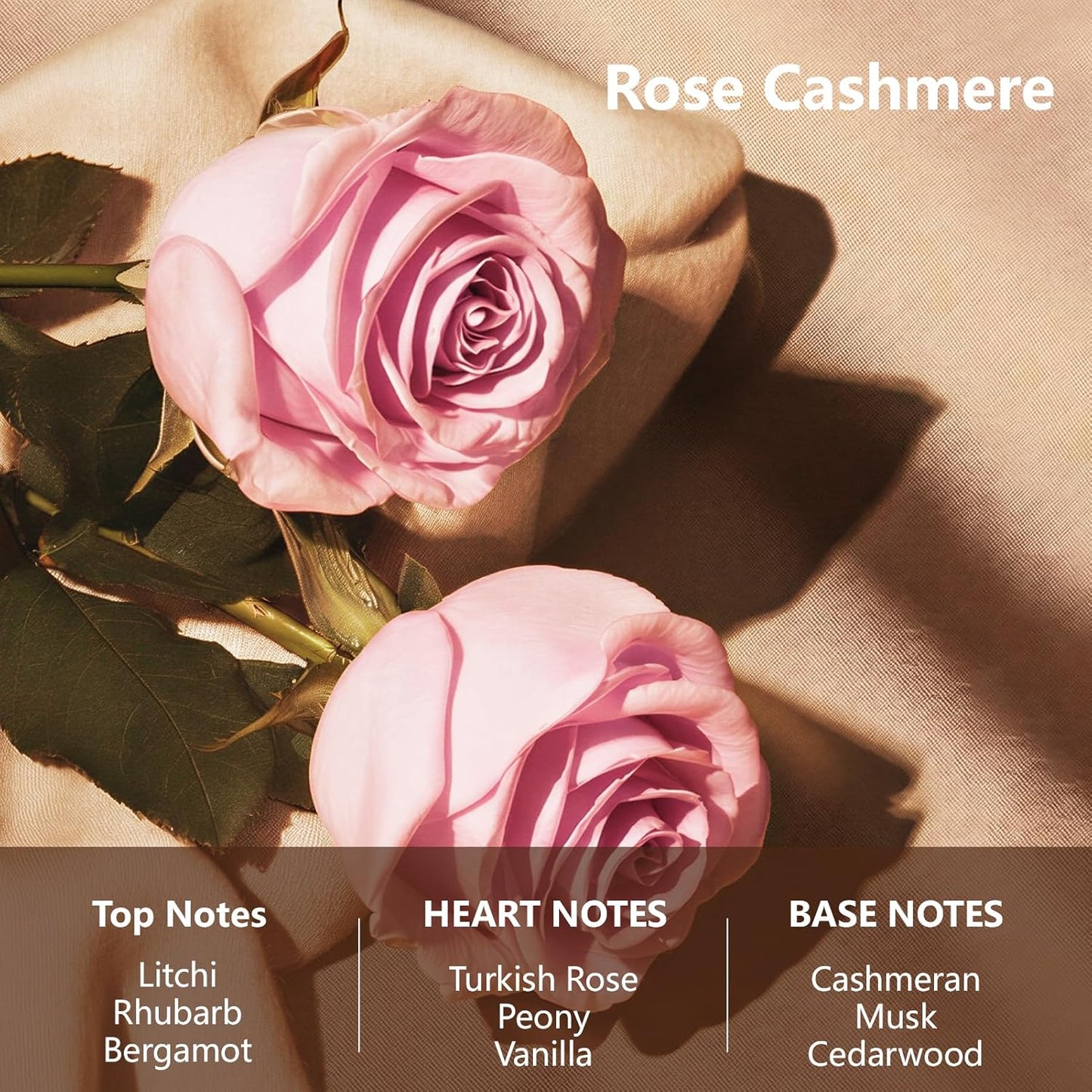Pheromone Perfume for Women - Rose Cashmere Roll-On Fragrance | Long-Lasting Vanilla Scent, 0.34 Fl Oz