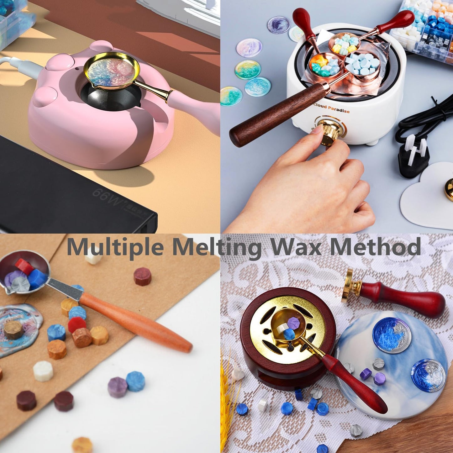 300Pcs Wax Seal Beads, Purple Mix Sealing Wax Beads for Wax Seal Stamp, Lilac Purple Wax Seal Beads Set with 3 Colors Wax Seal Perfect for Gift Sealing, Letter Wax Sealing (Purple Mix)