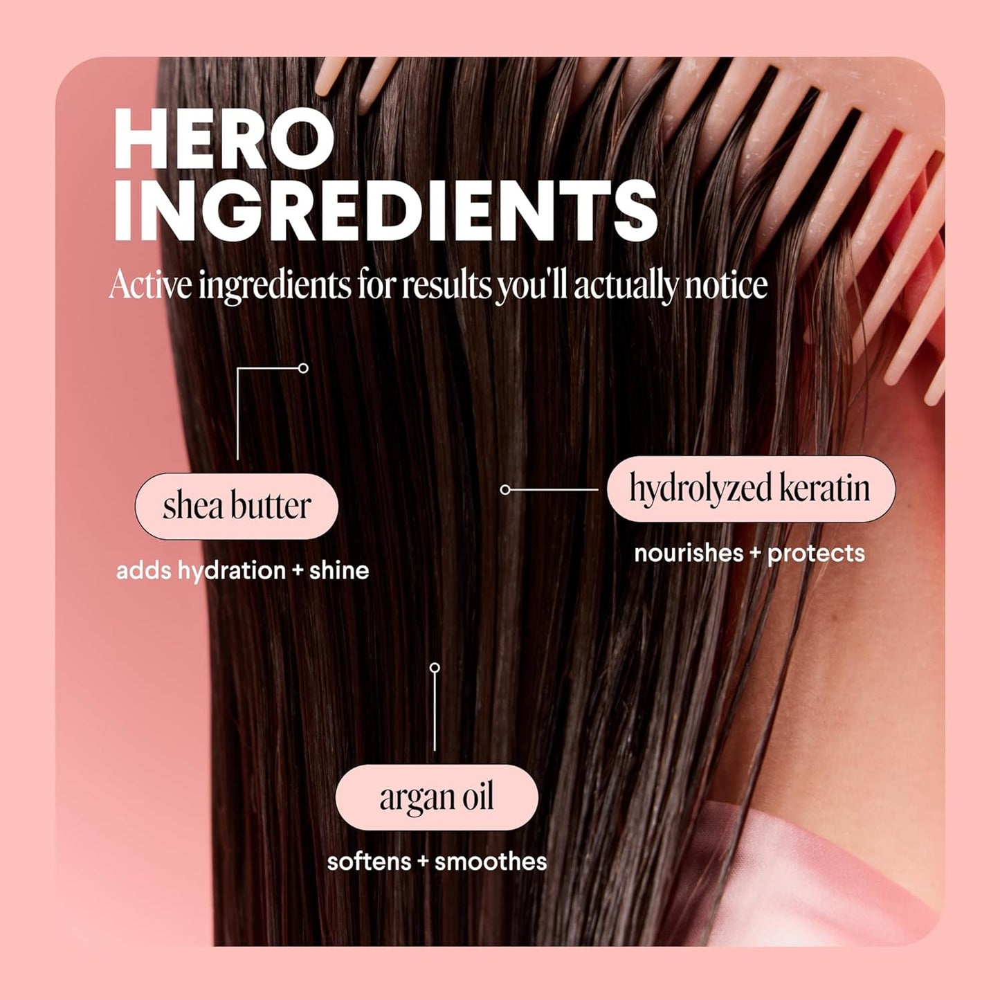 Deep Moisture Hair Mask | Keratin, Argan Oil & Shea Butter for Dry, Damaged Hair - 250 mL Dual Pack