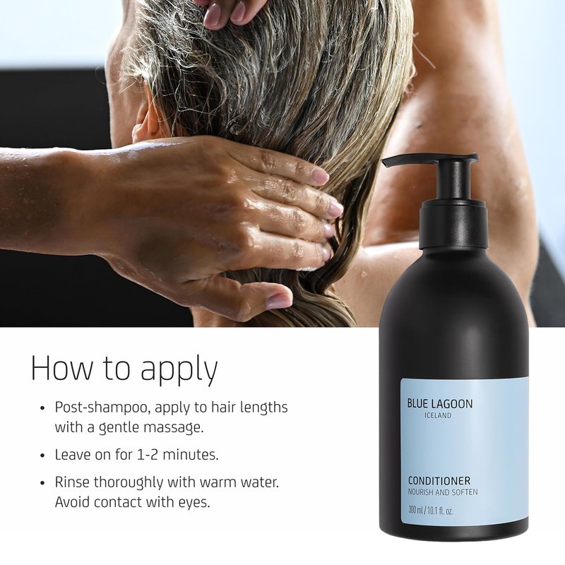 Blue Lagoon Skin Science Conditioner - Nourishing Seawater Formula for Hydrated, Soft Hair - 300ML