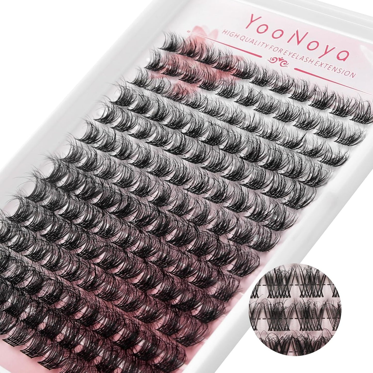 Lash Clusters - 144 PCS Individual 12mm D Curl Eyelash Extensions | Thick, Natural Wispy Reusable Volume Lashes