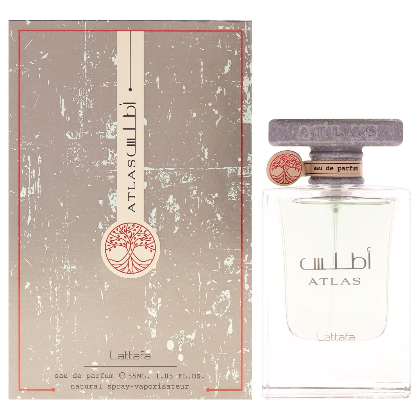Lattafa Atlas Eau de Parfum Spray - Unisex Fragrance, 1.85 Ounce | Long-Lasting Scent