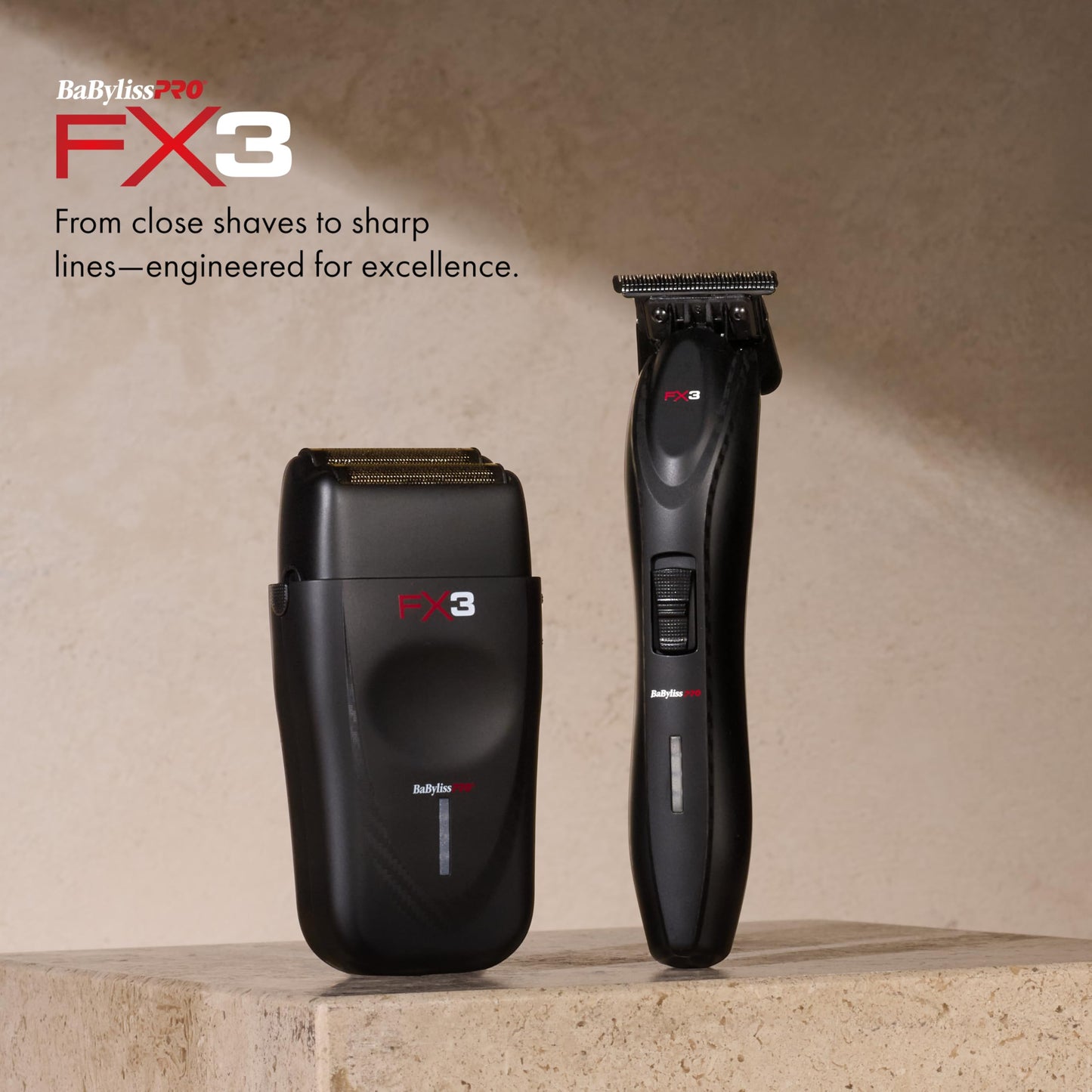 BaBylissPRO Barberology Hair Trimmer For Men FXX3TB FX3 Professional High-Torque Outlining Trimmer & Electric Razor