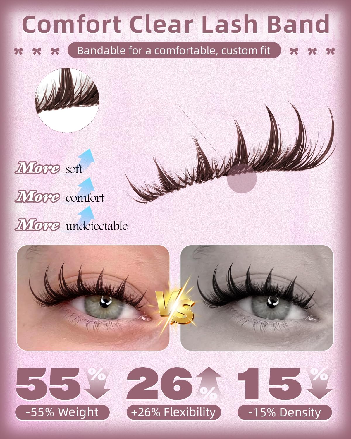 Brown Lash Clusters - Spiky 8-14mm Manga Eyelash Extensions | Wispy Bunny Individual Lashes