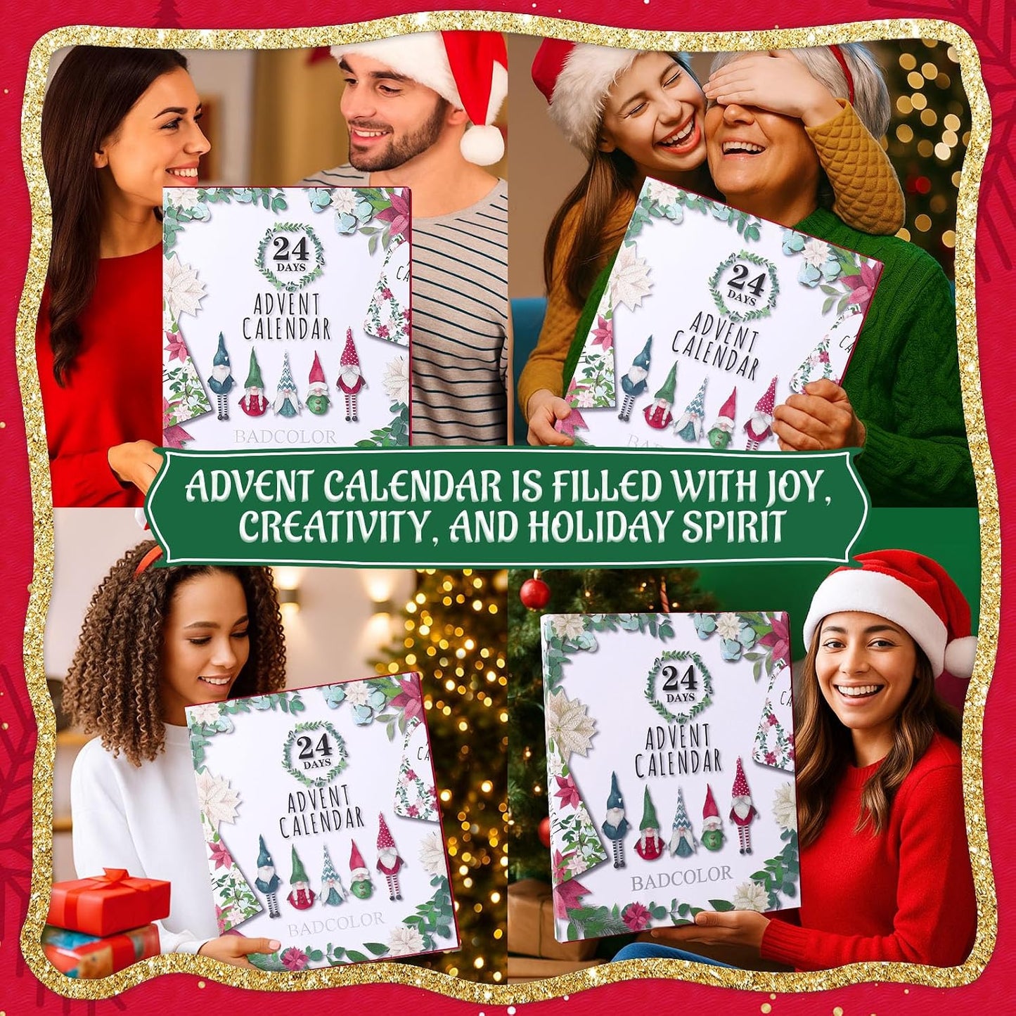 Makeup Advent Calendar 2025 - 24 Days Christmas Countdown Gift Set | Holiday Cosmetic Kit for Women & Teens