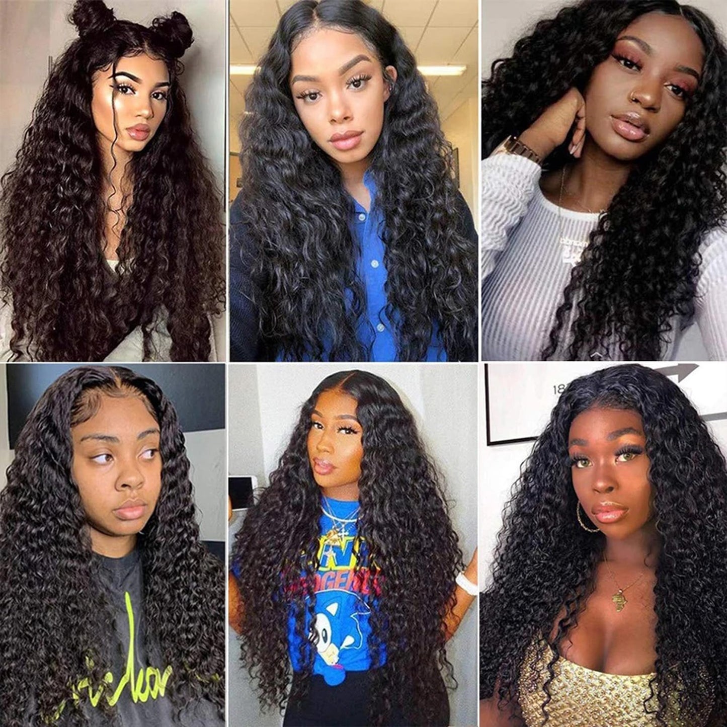 Natural Black Bundles Human Hair Water Wave Bundles Human Hair 18 Inch #1B Single Bundle Human Hair Extension for Women 100g Total