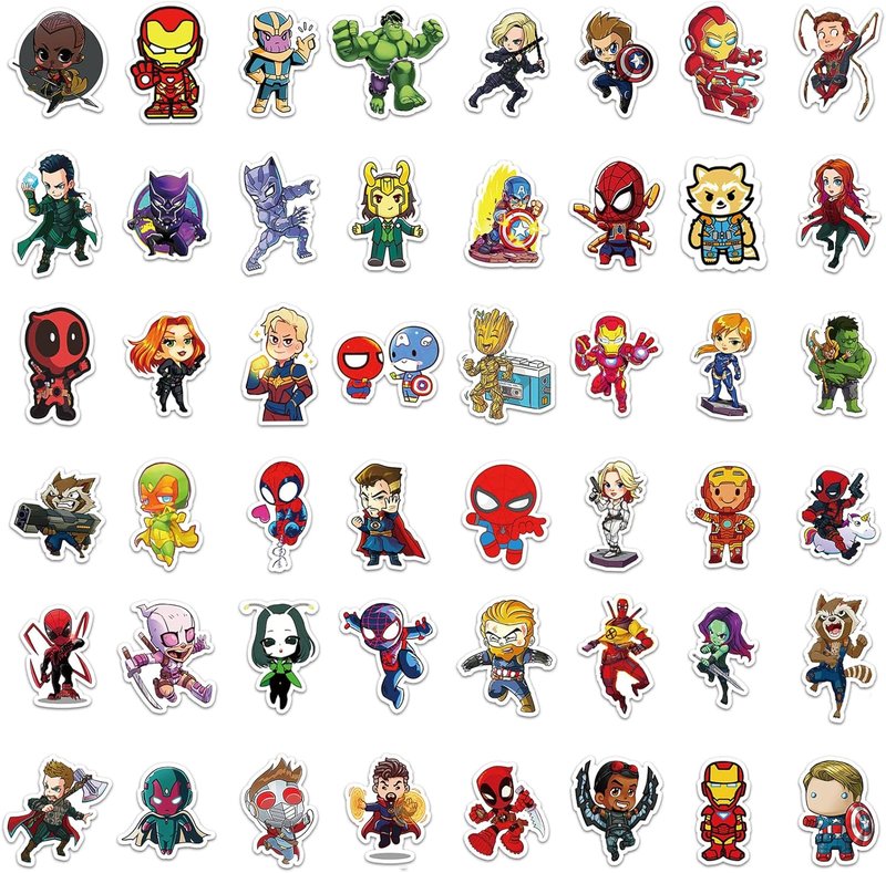Cool Character Stickers - 200PCS Waterproof Vinyl Decals for Water Bottles, Laptops, Skateboards | Perfect for Teens & Adults