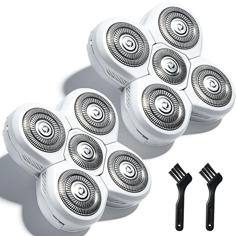 5 Head Shaver Replacement Blade Refills compatible with Freebird FlexSeries Shavers Head for Women,Smooth Legs, Body Hair, & Pubic Shaver Heads (White/2PCS)