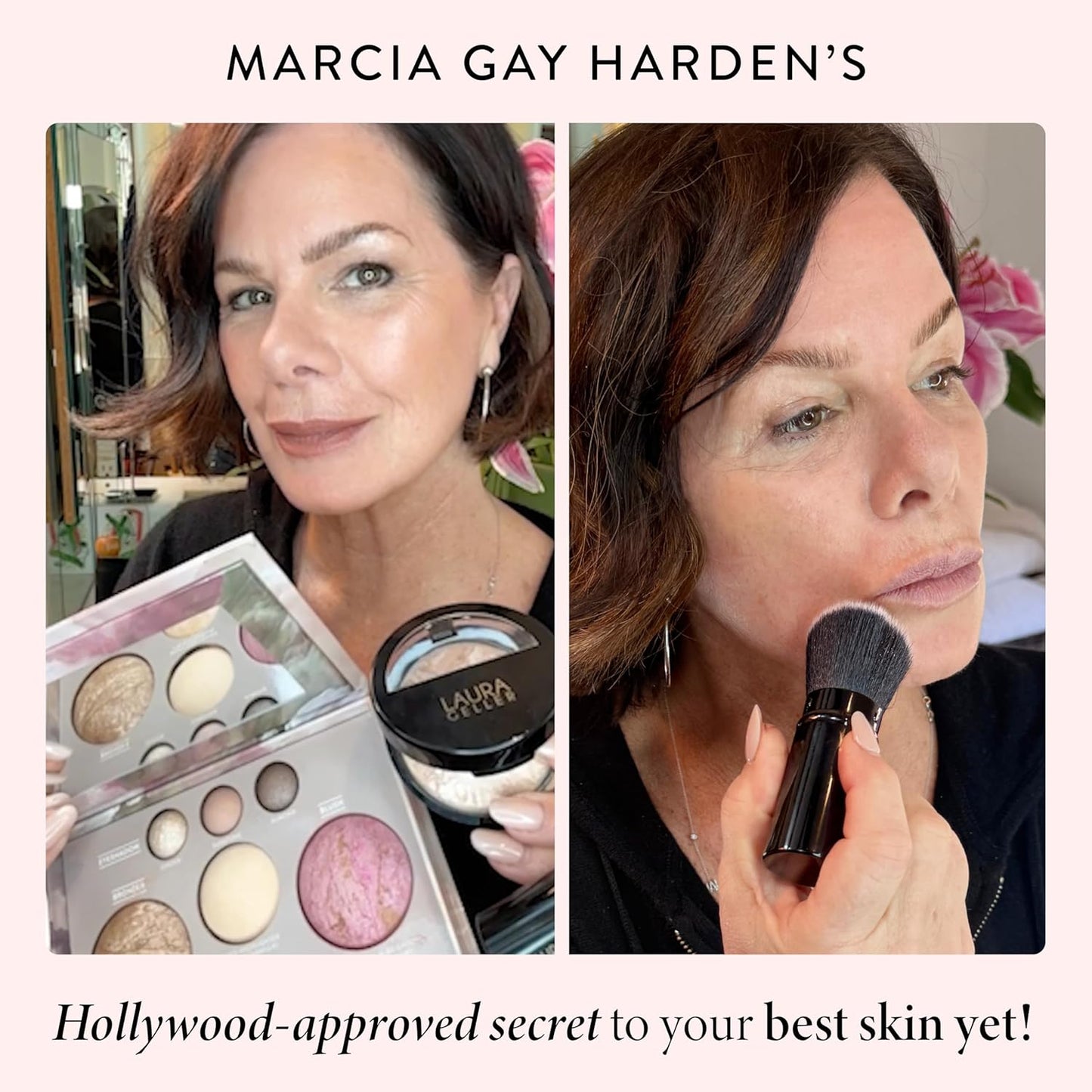 Laura Geller Baked Starter Kit - Full Face Palette, Powder Foundation & Kabuki Brush Set | Porcelain Finish