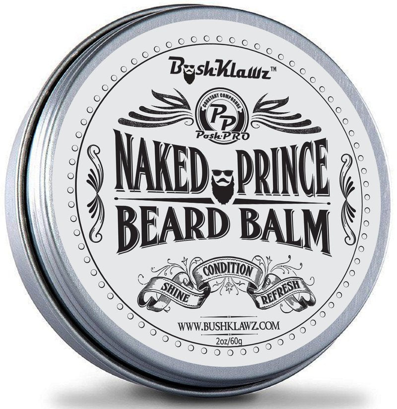 BushKlawz Beard Balm and Leave-in Conditioner, 5 Full Size 2.0 oz Balms - Urban, Lumber, Pacific, Naked Prince Fragrance Free, Premium Line, Great Gift for Christmas, Father's Day