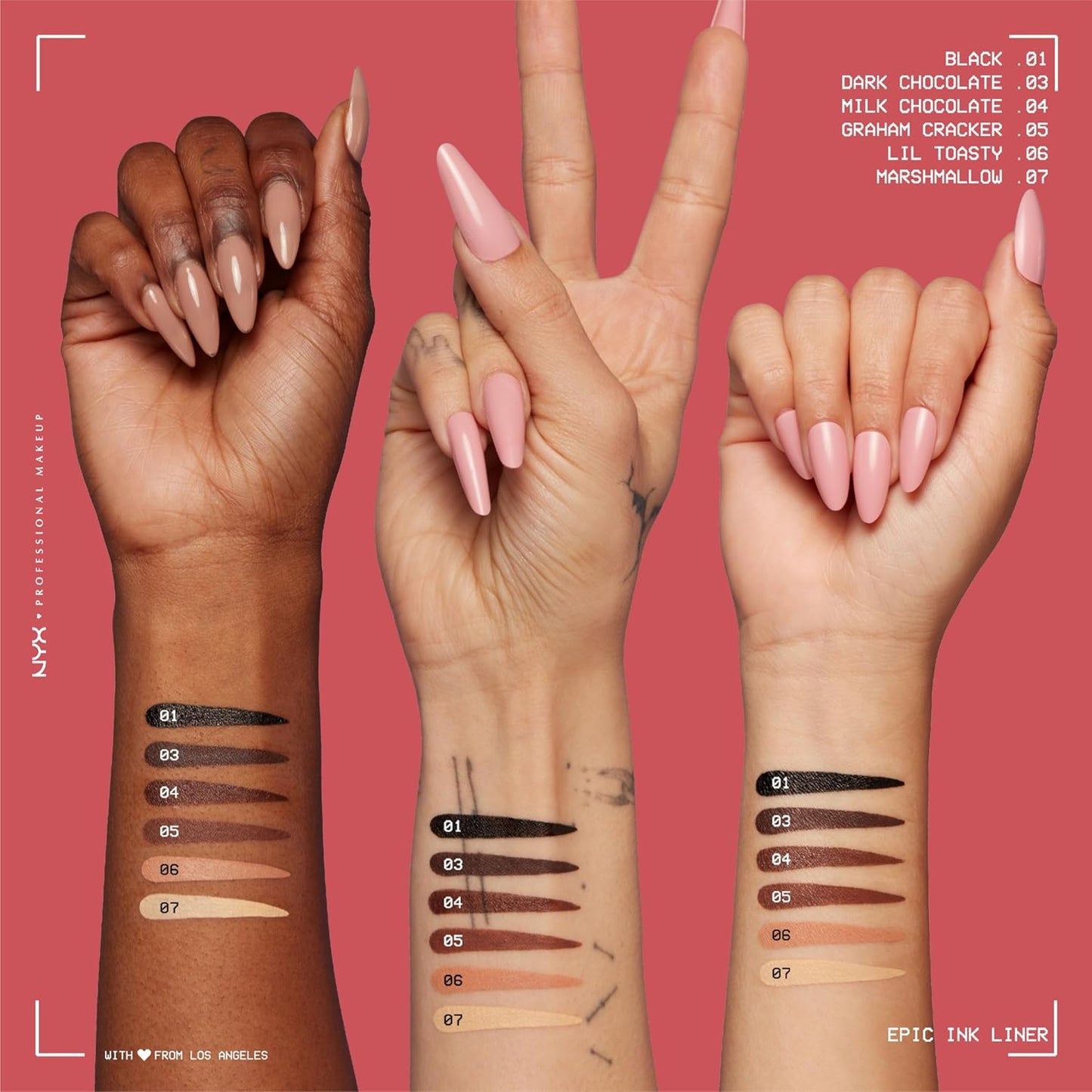 NYX Epic Ink Liner - Waterproof Liquid Eyeliner with Vegan Formula | Milk Chocolate Brown Matte