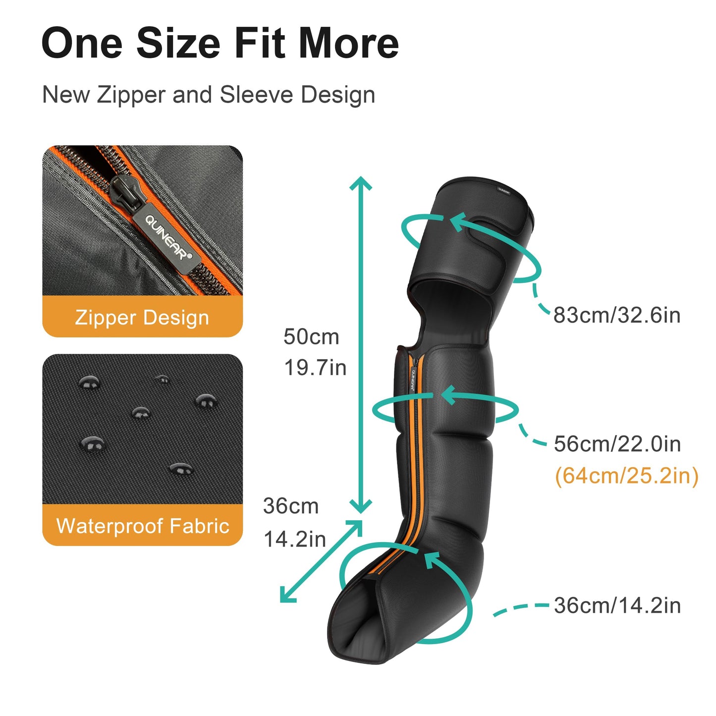 QUINEAR Advanced Full Leg Air Compression Massage, Leg and Foot Massager with Remote, Foot Calf & Thigh Massager for Swollen Legs