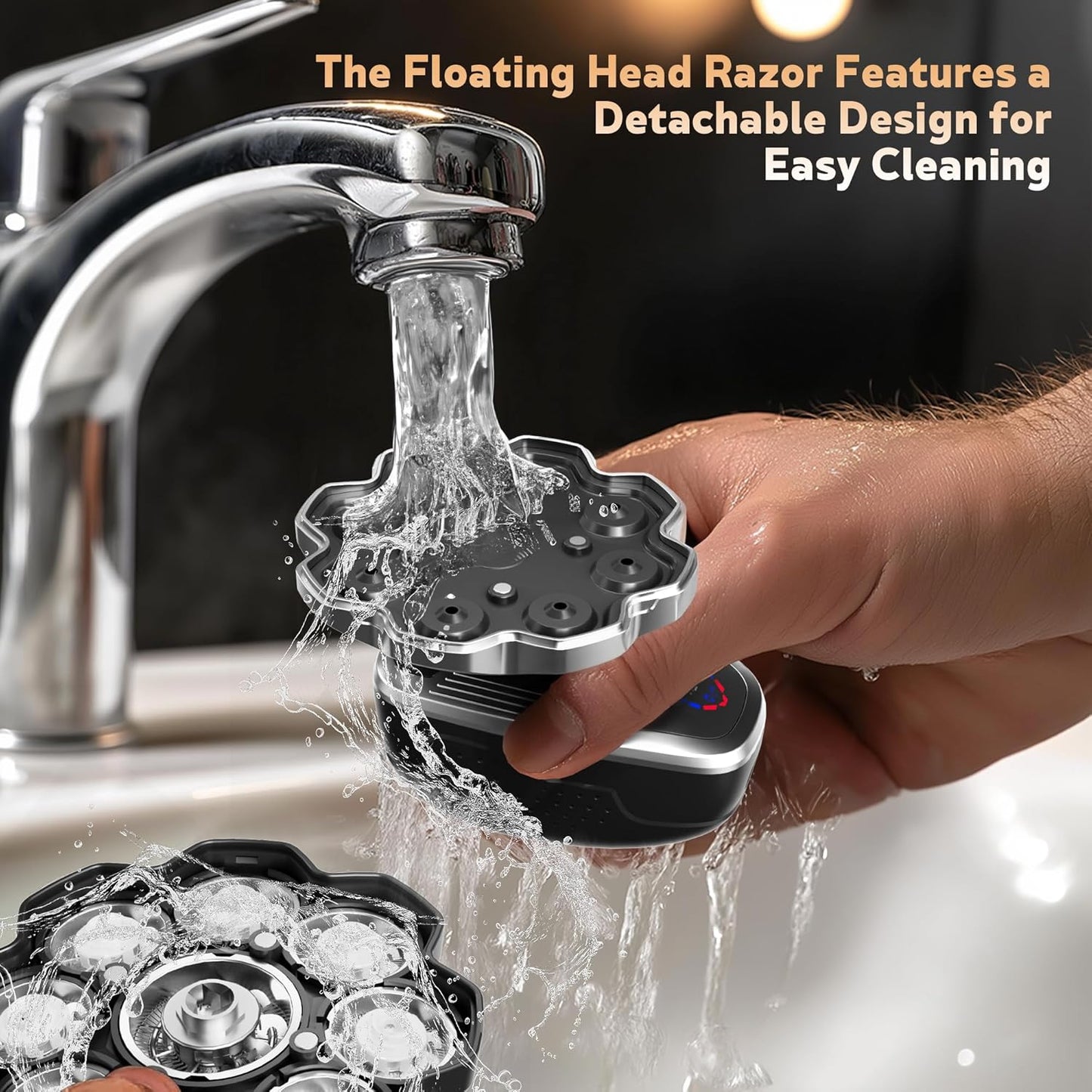 Electric Razor for Men - 9D Floating Head Shaver with Wet & Dry Function | 5-in-1 Body Groomer