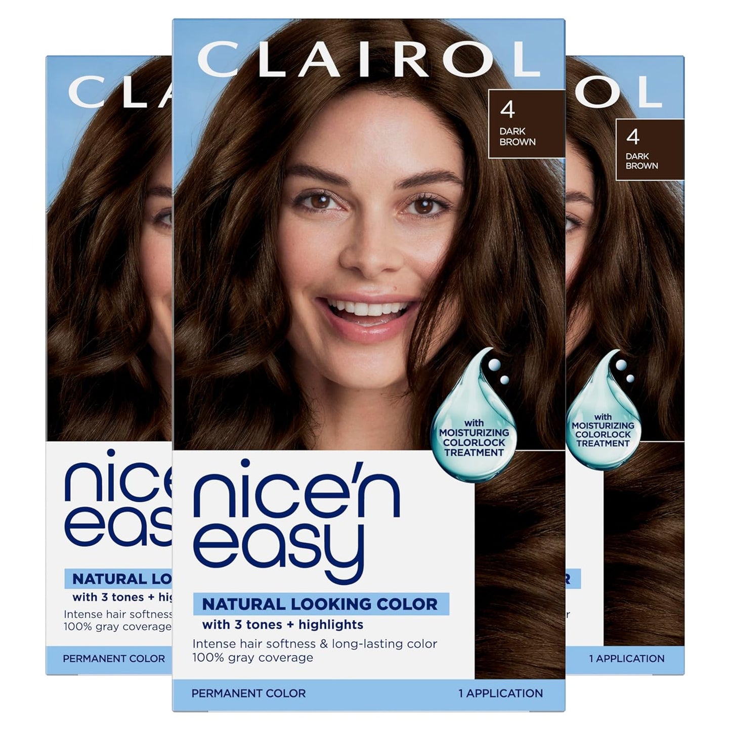 Clairol Nice'n Easy Permanent Hair Dye - Blackest Black | 100% Gray Coverage & Long-Lasting Shine | Single Pack