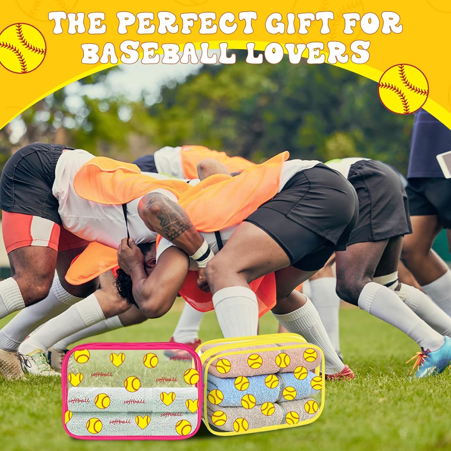 Clear Makeup Bag Organizer - 24 Pcs Waterproof PVC Zipper Pouches for Softball Teams | Travel & Gift Supplies