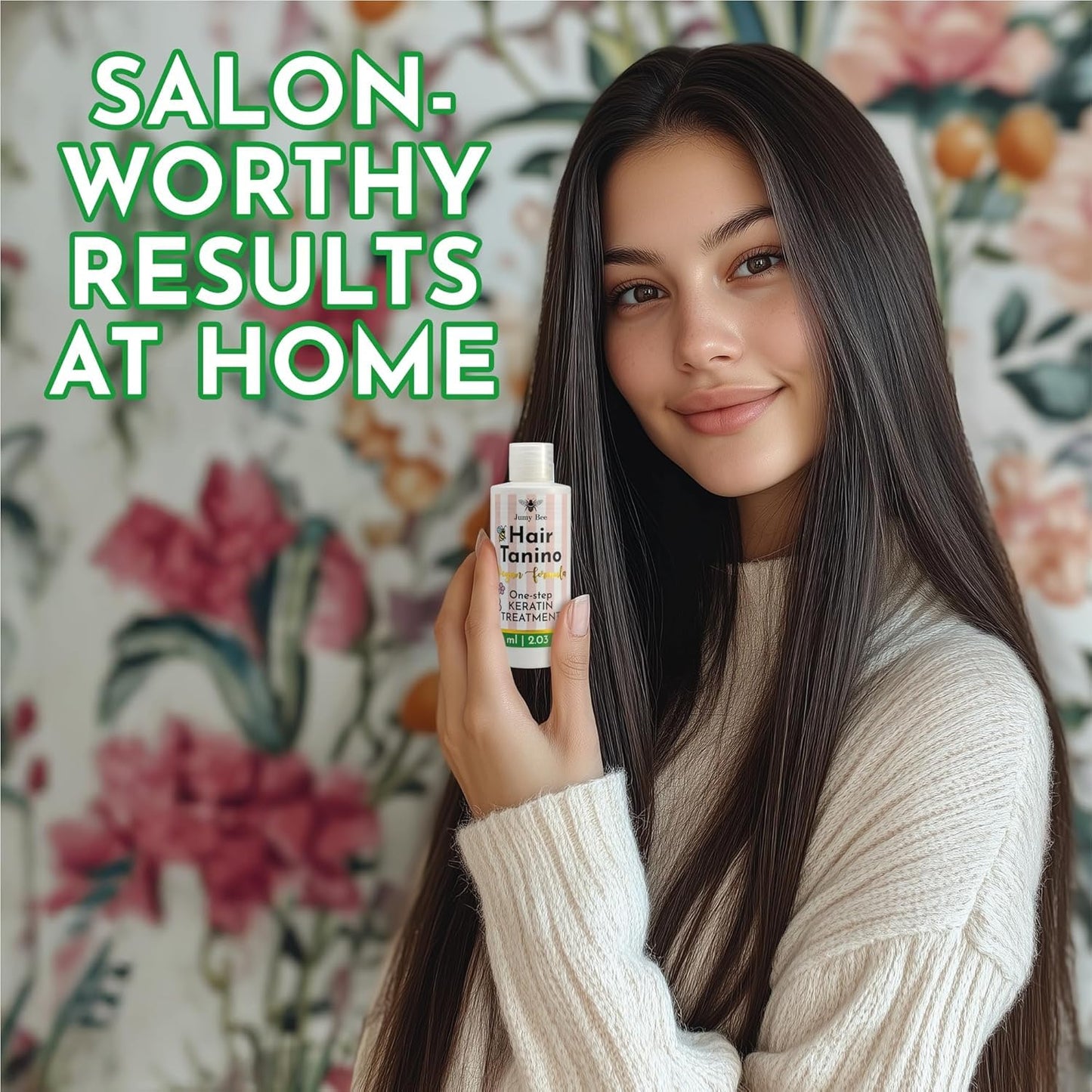 Keratin Hair Straightening Treatment - Smoothing & Hydrating Avocado Formula | 2.03 Fl. Oz