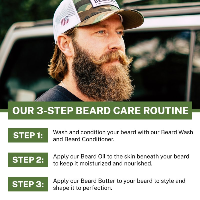 Live Bearded Beard Oil, 1 fl oz - Premium All-Natural Jojoba - Made in the USA - Hair and Skin Care for Men with Dry, Flaky Patches | Canyon Scent - Juniper, Cypress, Fir Needle