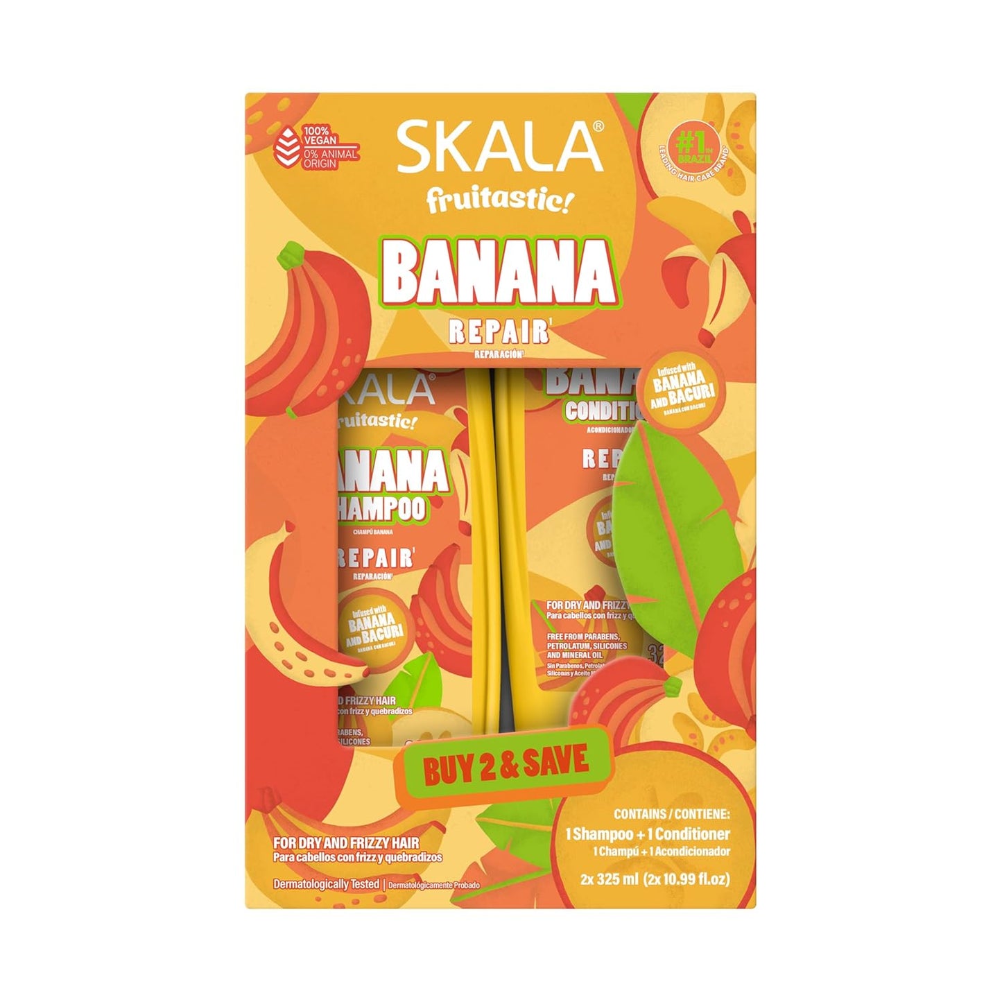 Skala Banana Shampoo & Conditioner Set - Nourishing Formula | 325ml