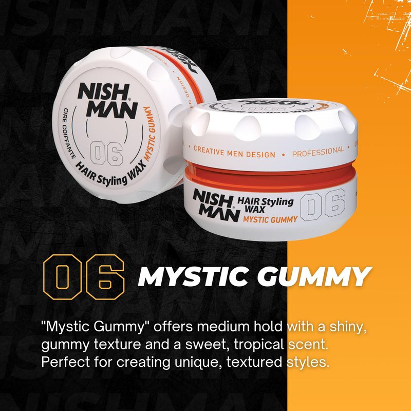 Nishman Hair Styling Gel Wax Mystic Gummy 06