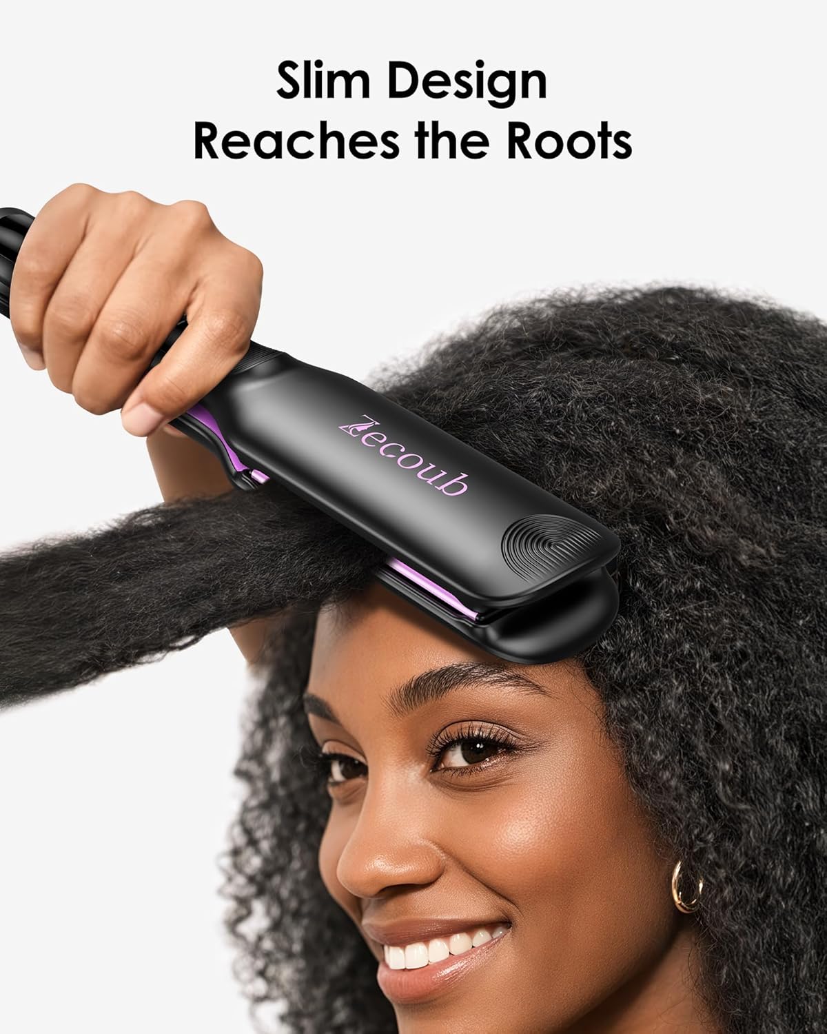 Wide Plate Hair Straightener - 1.75 Inch Ionic Ceramic Flat Iron for Thick, Coarse Hair | Fast Heat-Up, 9 Temp Settings to 450°F