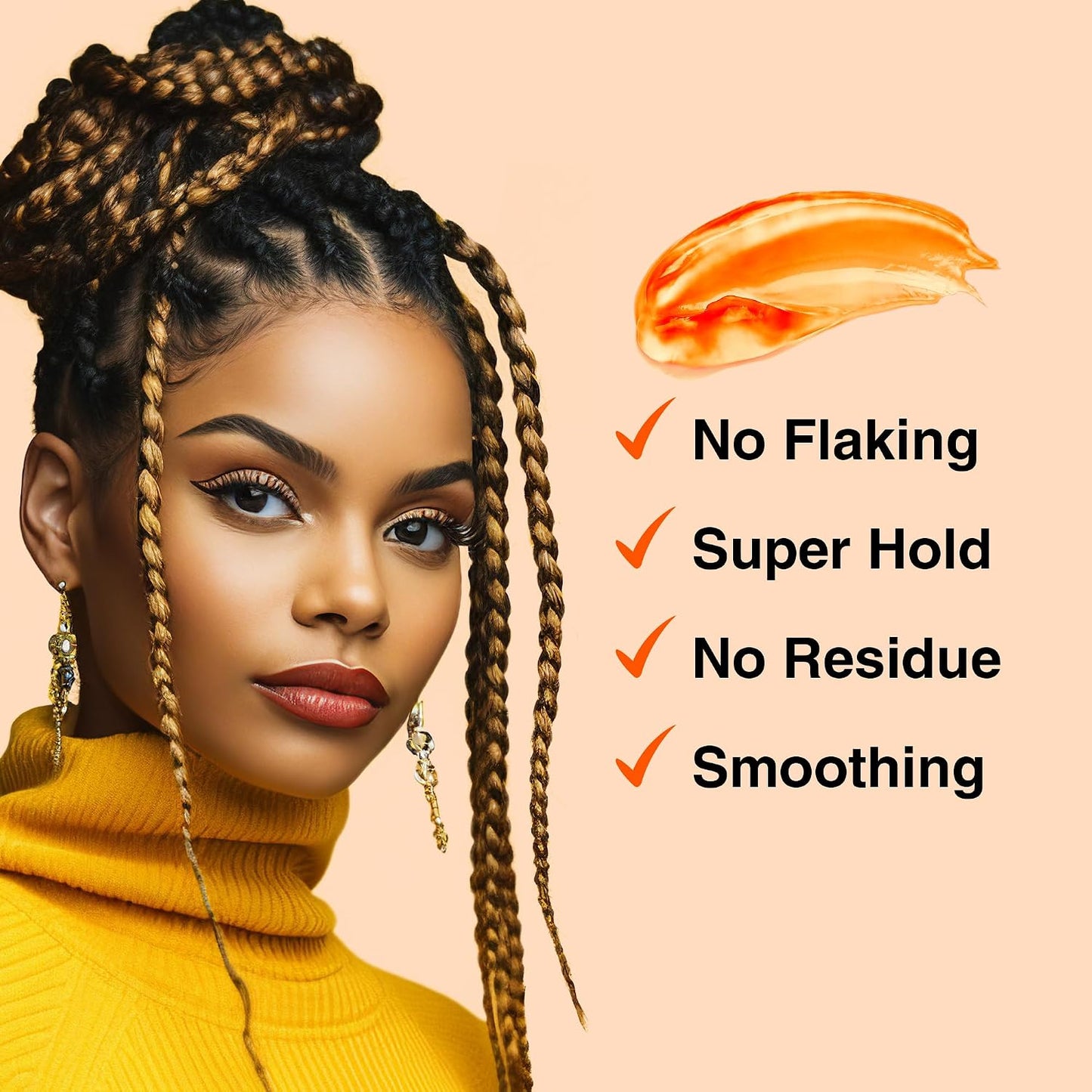 BELLATIQUE Grip N Glide Braiding Gel - Maximum Hold, No Flaking, Fast Drying | 15 oz