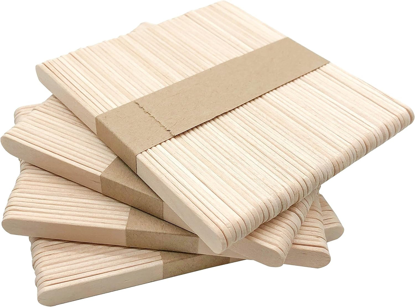 Craft Sticks - 200 Pcs Natural Wood Popsicle Sticks for DIY Crafts - 4.5 Inch Length