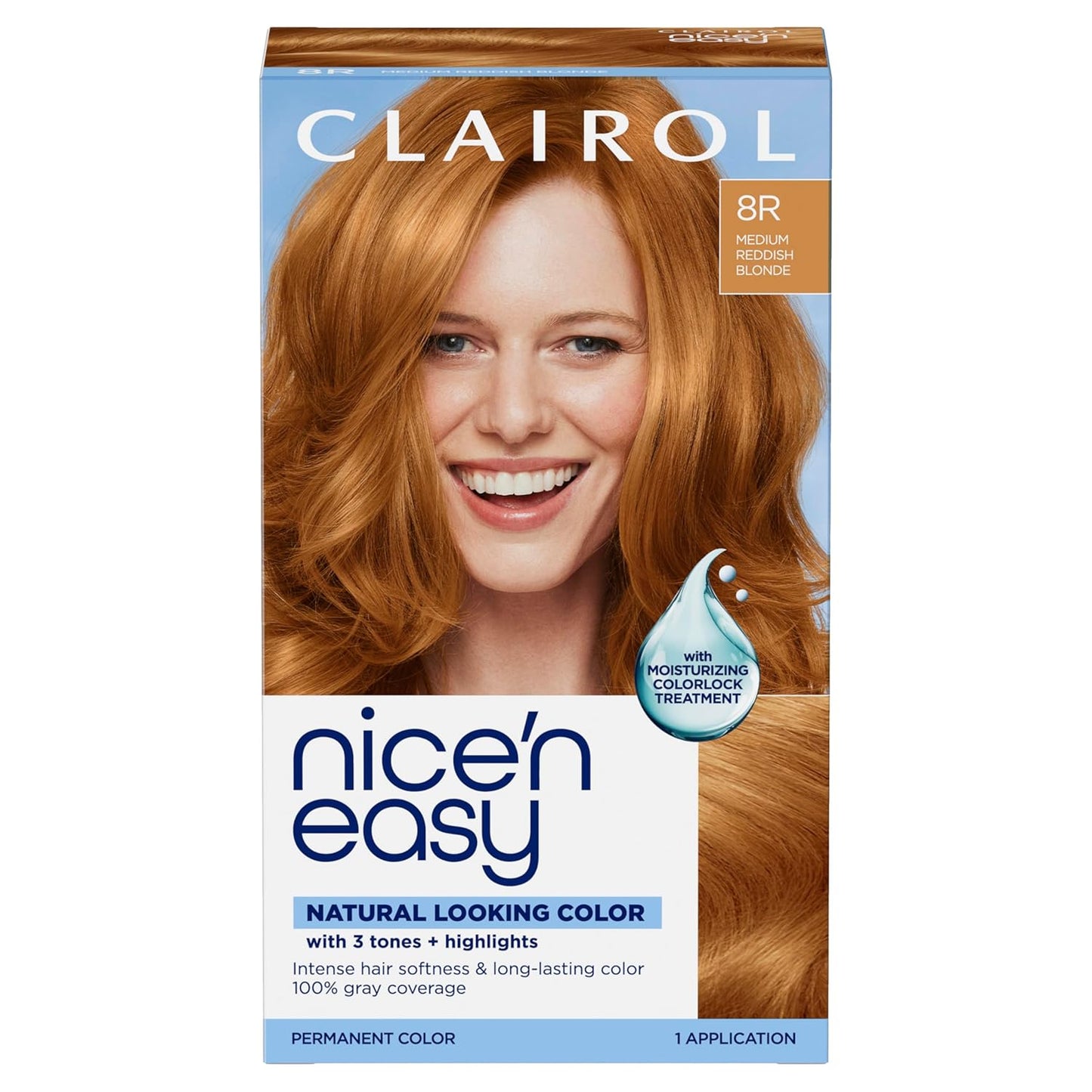 Clairol Nice'n Easy Permanent Hair Dye - Blackest Black | 100% Gray Coverage & Long-Lasting Shine | Single Pack
