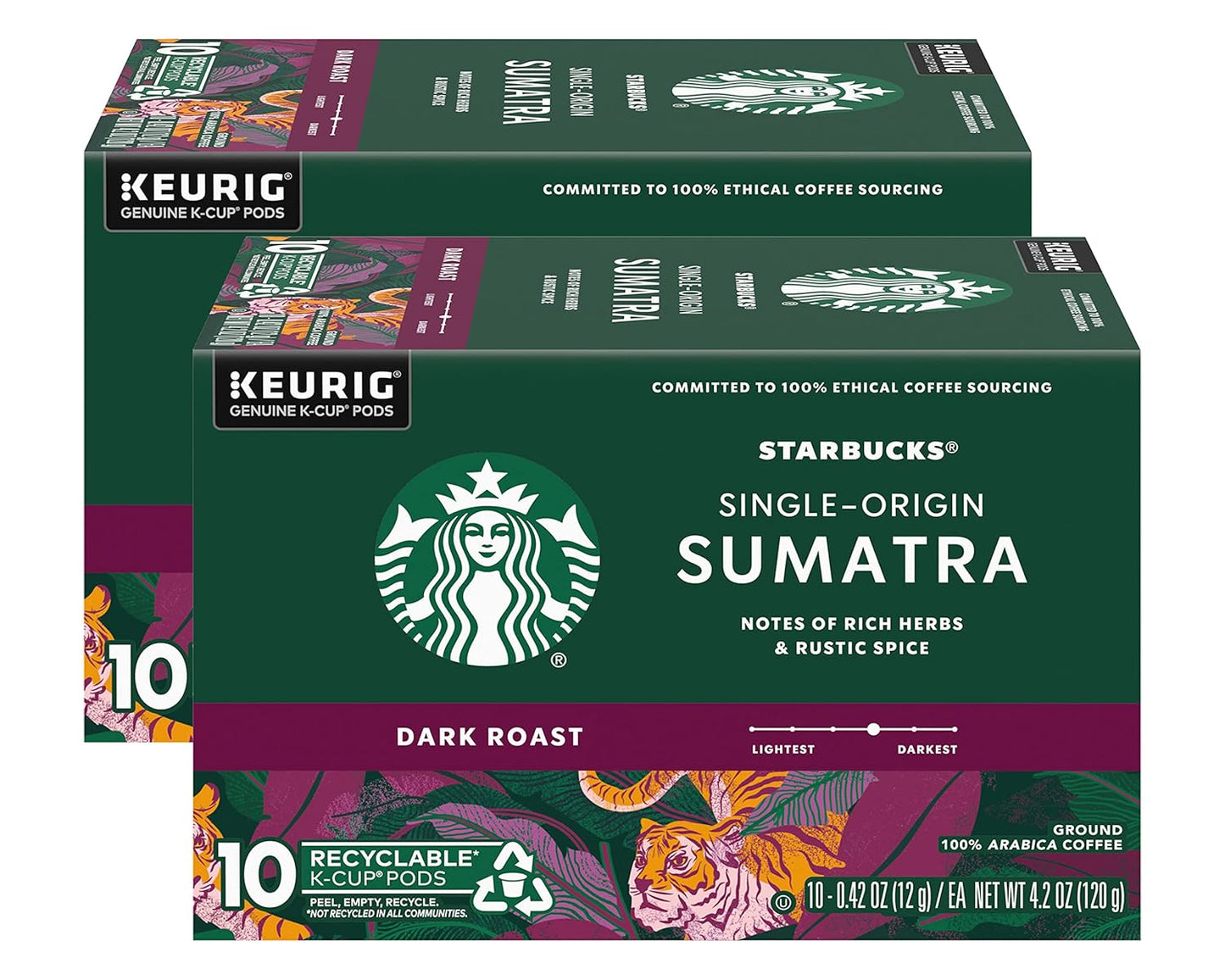 Starbucks K-Cup Coffee Pods - Dark Roast French Roast for Hot or Iced Coffee | 96 Count
