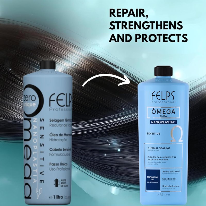 Felps Professional Omega Zero Sensitive Thermal Sealing Treatment - 1000 ml | 33.8 fl. oz.