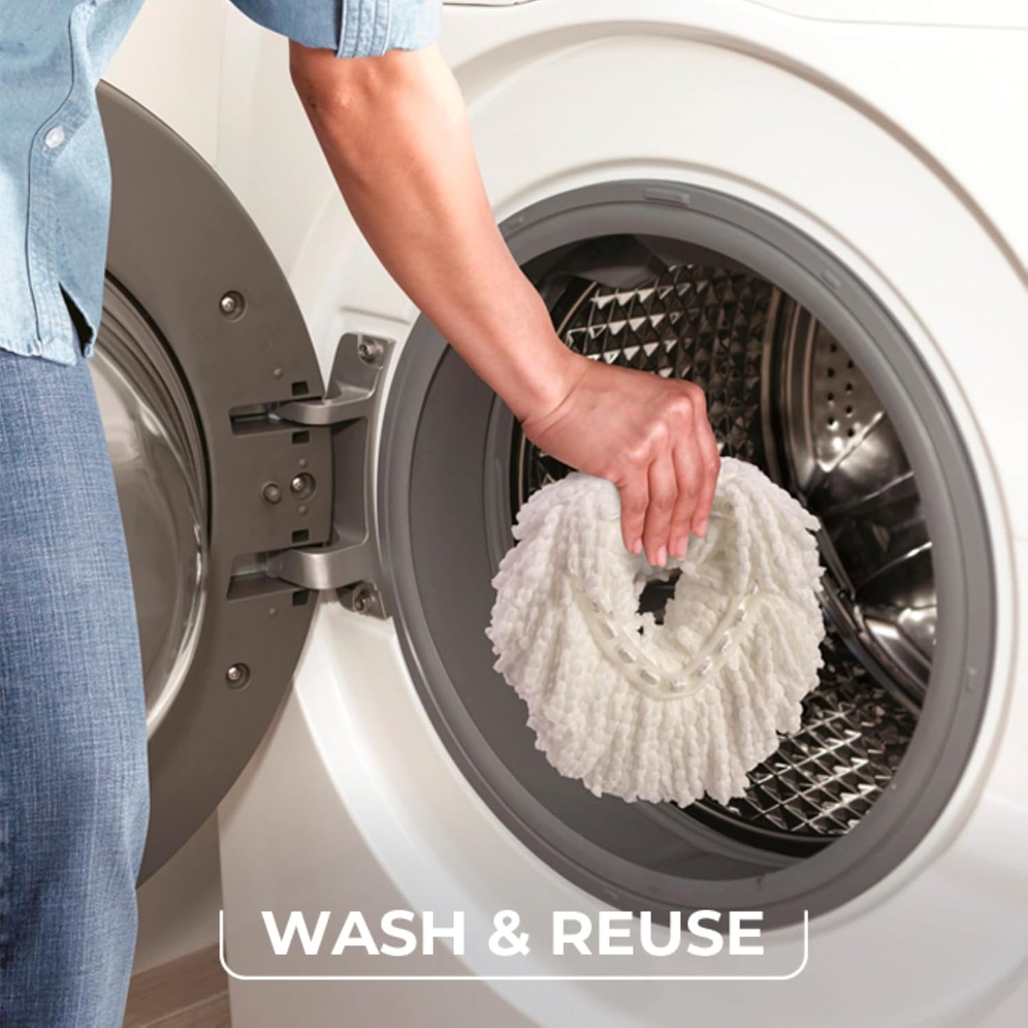 O-Cedar Microfiber Spin Mop System - EasyWring Floor Cleaning Bucket | Red & Gray Standard Size