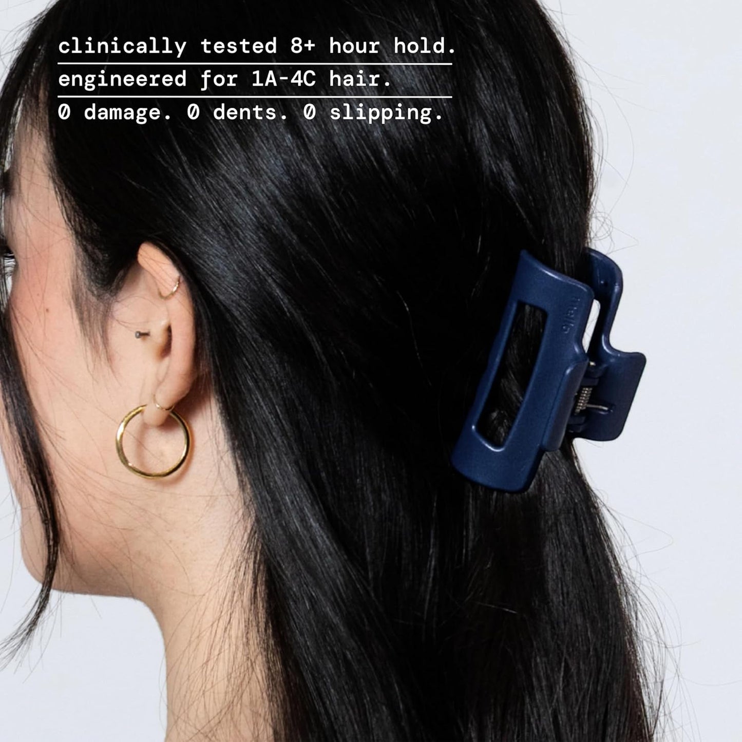 Small Hair Clip - Flexible Comfort Hair Claw for Thick & Thin Hair | Durable Matte Non-Slip Finish (6 Pack)
