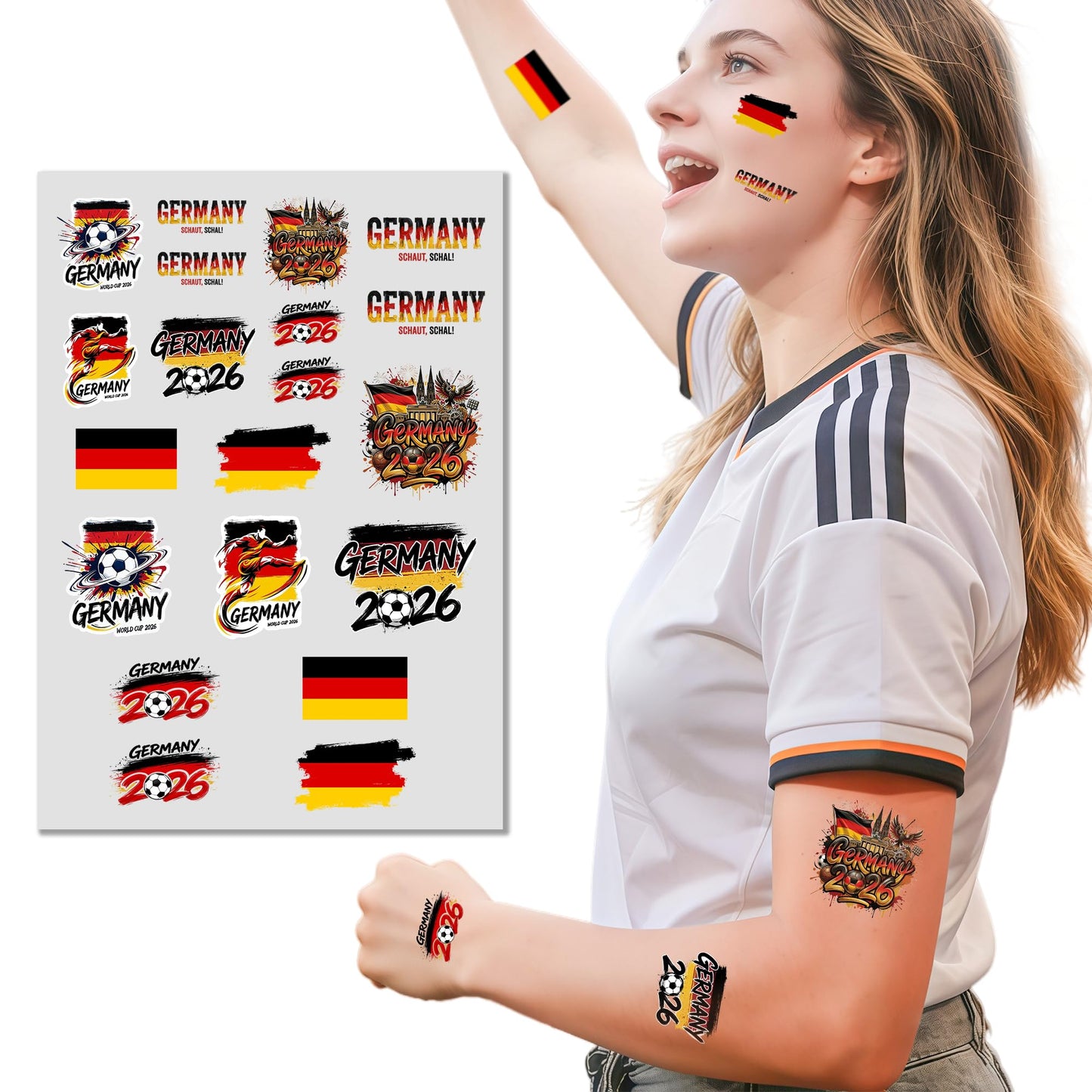 22 Pcs 2026 World Cup Tattoos Temporary Soccer Party Favors World Cup Party Decorations Soccer Stickers Gifts For Game Day Essential