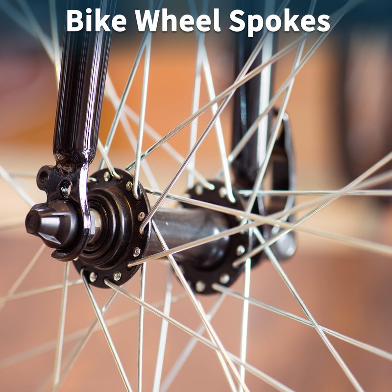 TUCKBOLD Bicycle Spokes Bike Wheel Spokes Silver Tone Nipple 1 Set 14G Carbon Steel Galvanized