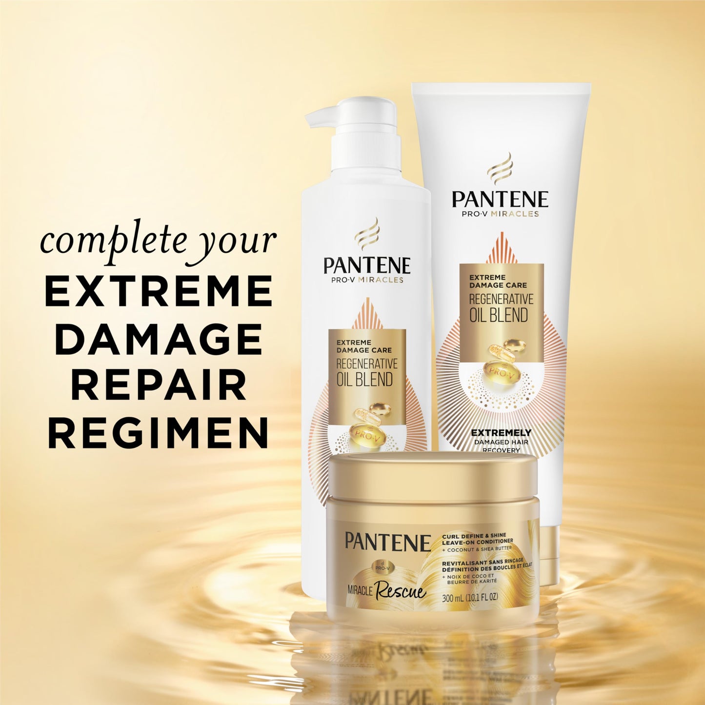 Pantene Miracle Rescue Curl Define & Shine Leave-On Conditioner, 10.1 FL OZ