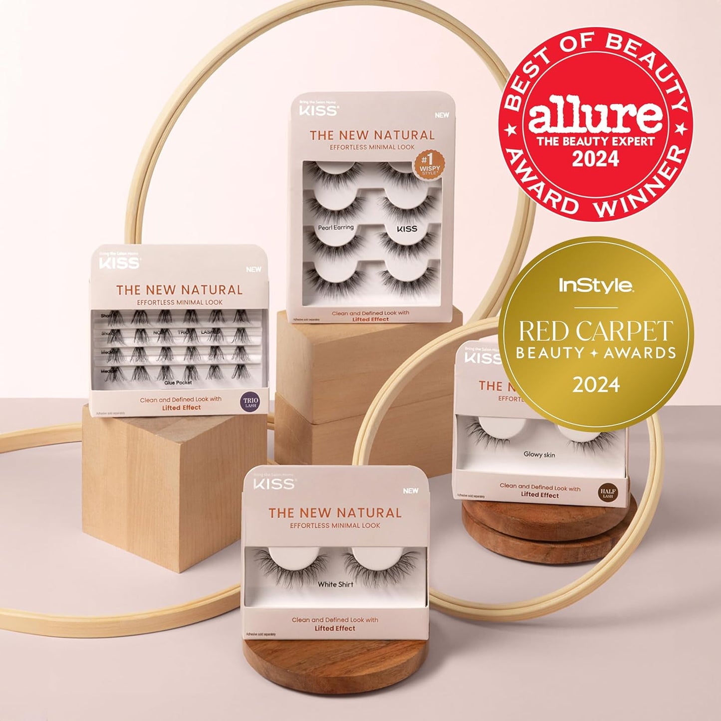 False Eyelashes - Easy To Apply Reusable Lashes | Cruelty-Free Natural Volume Trio Clusters (12mm-16mm) - Style ‘Noir’
