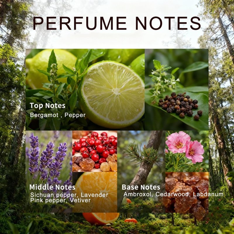 Cologne and Fragrance For Men, Eau De Toilette - Long Lasting with Fresh Spicy & Citrus Notes, Day and Night Aromatic, Romantic Masculine Scent, Ideal for Daily & Evening Wear, 1.69 Fl Oz