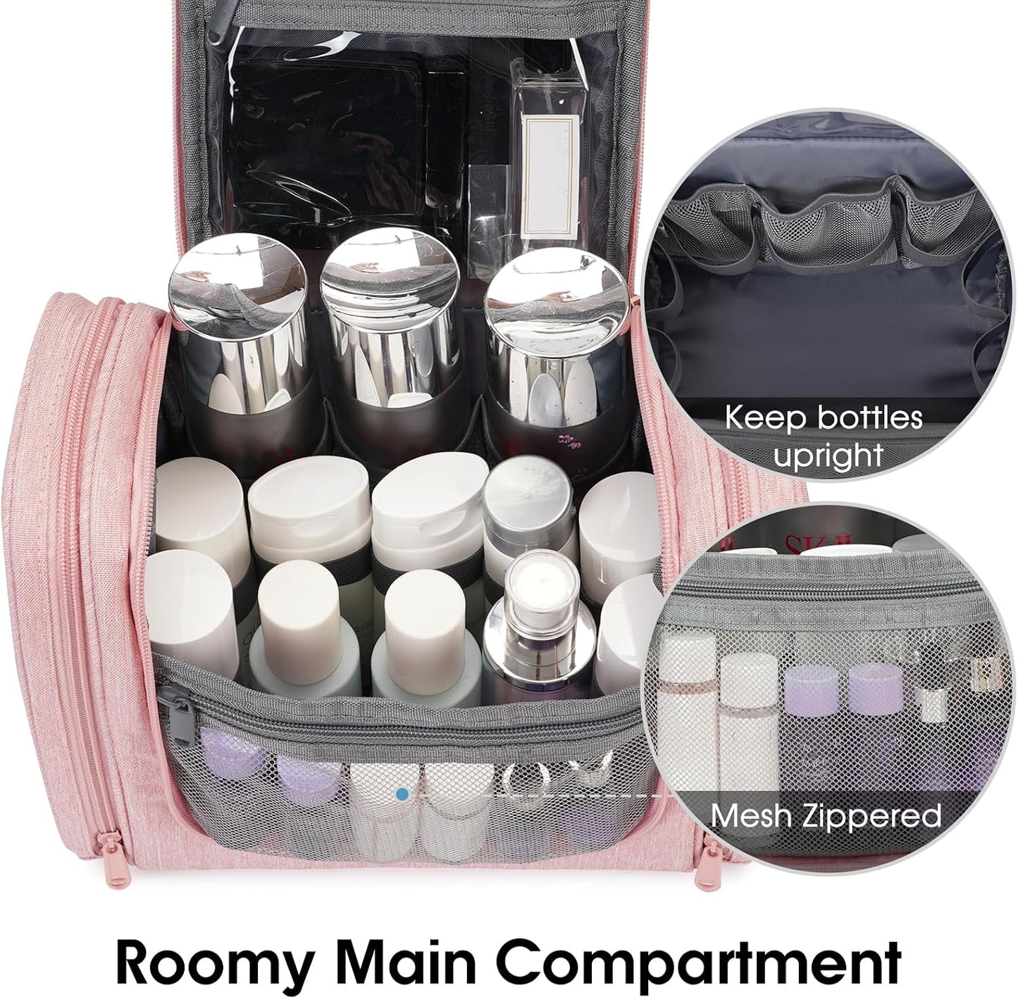 Hanging Toiletry Bag for Women - Travel Makeup Organizer | Compact & Stylish Design