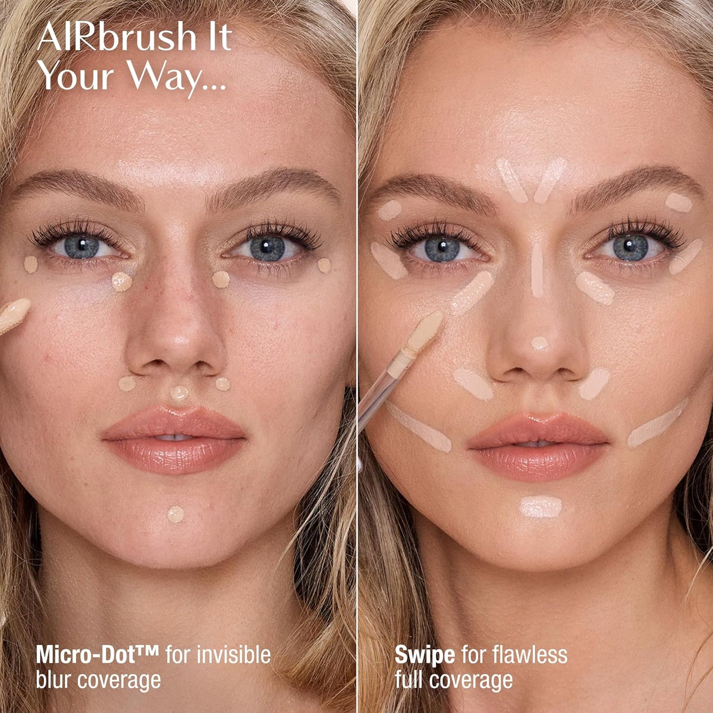Charlotte Tilbury AIRbrush Flawless Blur Concealer - Longwear, Hydrating, Full Coverage for Dark Circles & Blemishes | Natural Matte Finish