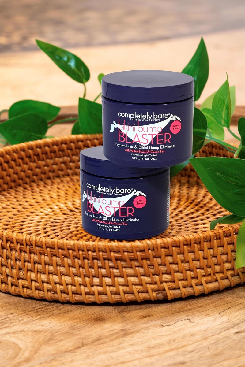 completely bare bikini bump BLASTER | Ingrown Hair & Bikini Bump Eliminator | Glycolic Acid | Salicyclic Acid | Witch Hazel | Green Tea | 50 Pads
