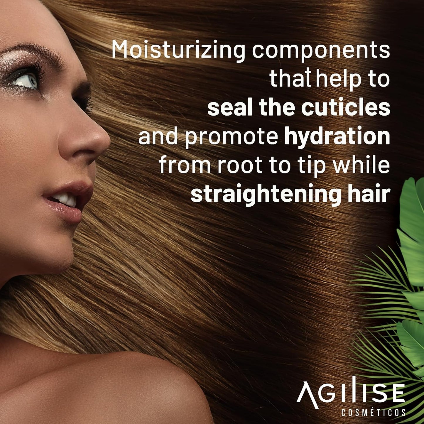 AGILISE UNIKA Hair Straightening Cream - Formaldehyde-Free Brazilian Blowout | Smoothing Treatment, 33.8 fl oz / 1L