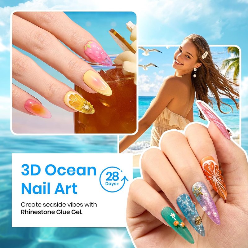 Beetles Gel Nail Polish Kit - 36 Colors Neon Yellow, Orange & Hot Pink | UV LED Soak Off Manicure Set for Women