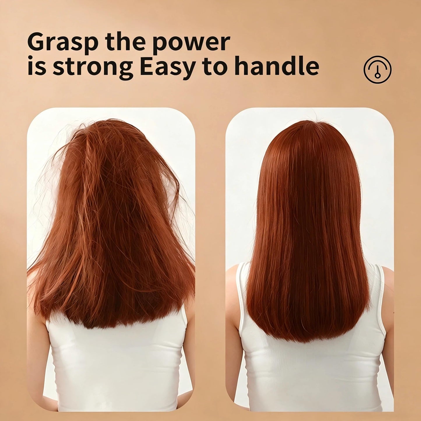 Heated Hair Straightener Comb, Professional Flat Iron Brush with Integrated Comb Design, Fast Heating Anti-Frizz Ionic Hair Straightening Tool for All Hair Types(White)
