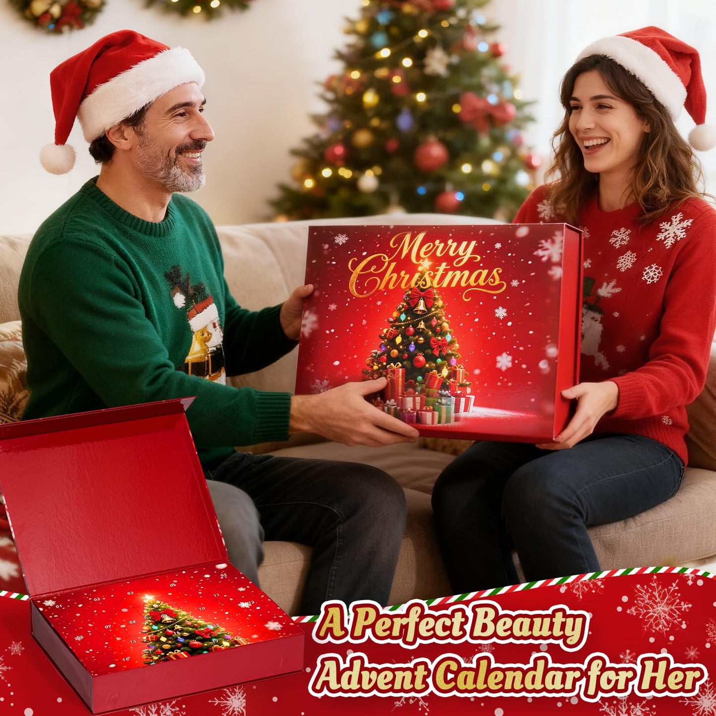 Beauty Advent Calendar 2026, Makeup Advent Calendar for Women, Teen Girls 24 Days, Bath and Body Gifts Sets, Skincare Beauty Gift