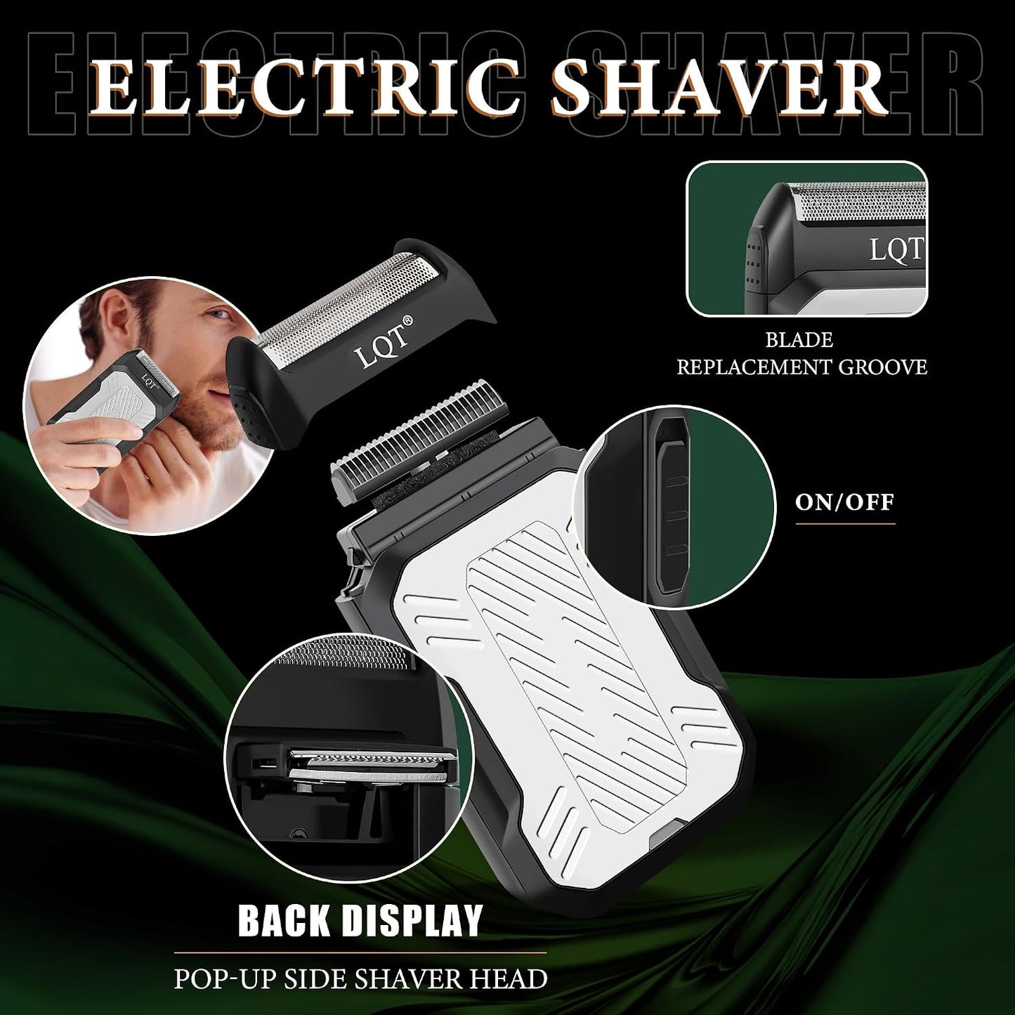 Hair Clippers for Men - Professional 3-Piece Grooming Kit with LED Display | Cordless Hair Clipper, Foil Shaver & Nose Trimmer