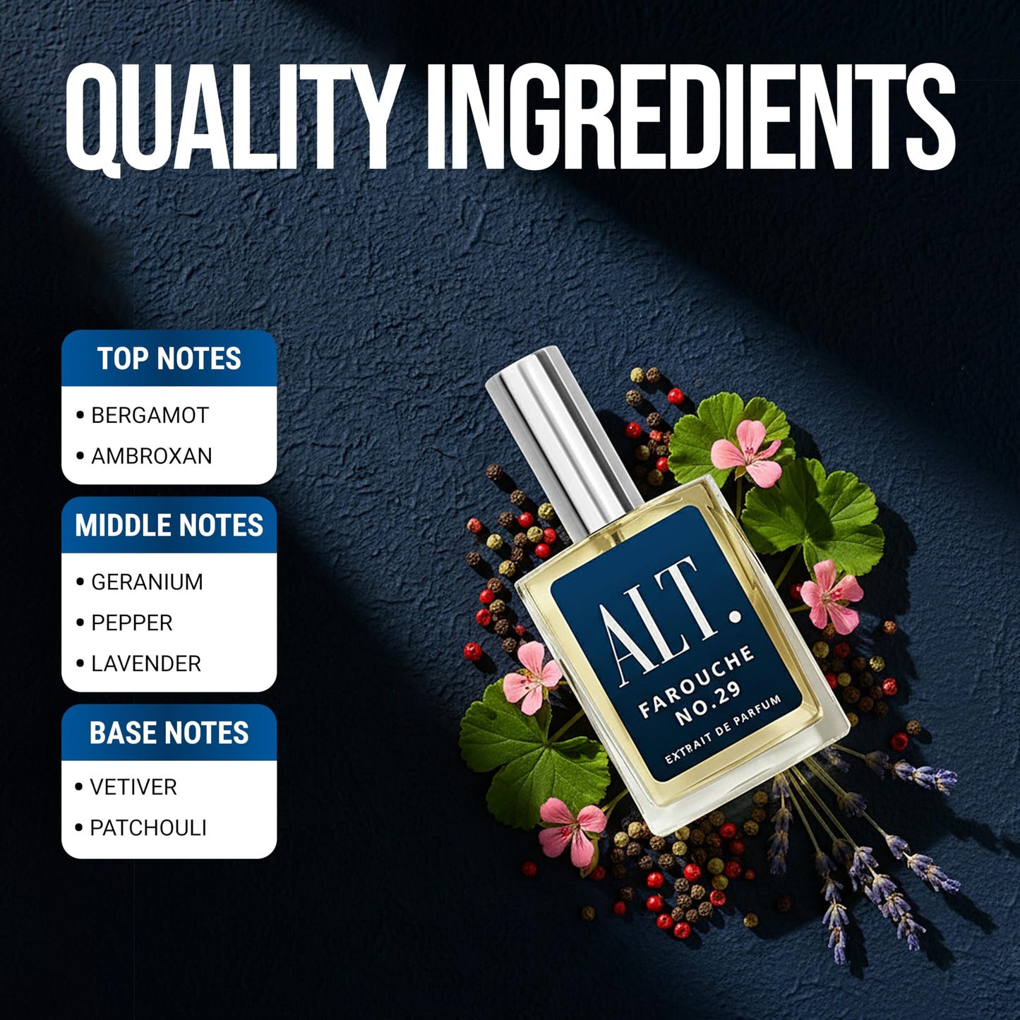 ALT. FRAGRANCES Farouche No. 29 - Inspired by Sauwage, Perfume for Men, Extrait de Parfum, Long Lasting Bold Citrus Vanilla Cologne, 100ml