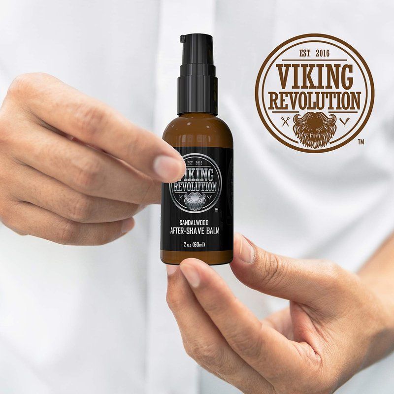 Viking Luxury After-Shave Balm - Soothes Face, Moisturizes After Shaving, Eliminates Razor Burn - Sandalwood Scent