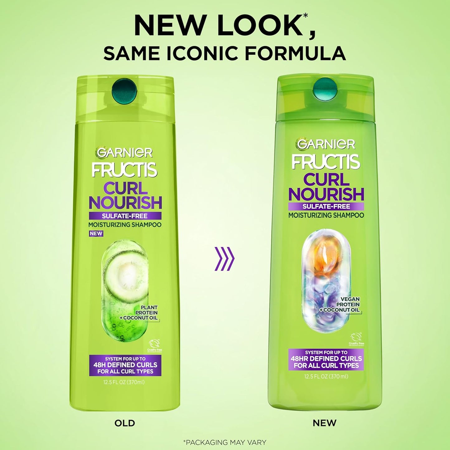 Garnier Fructis Curl Nourish Shampoo - Sulfate Free Moisturizing Formula | 12.5 Fl Oz