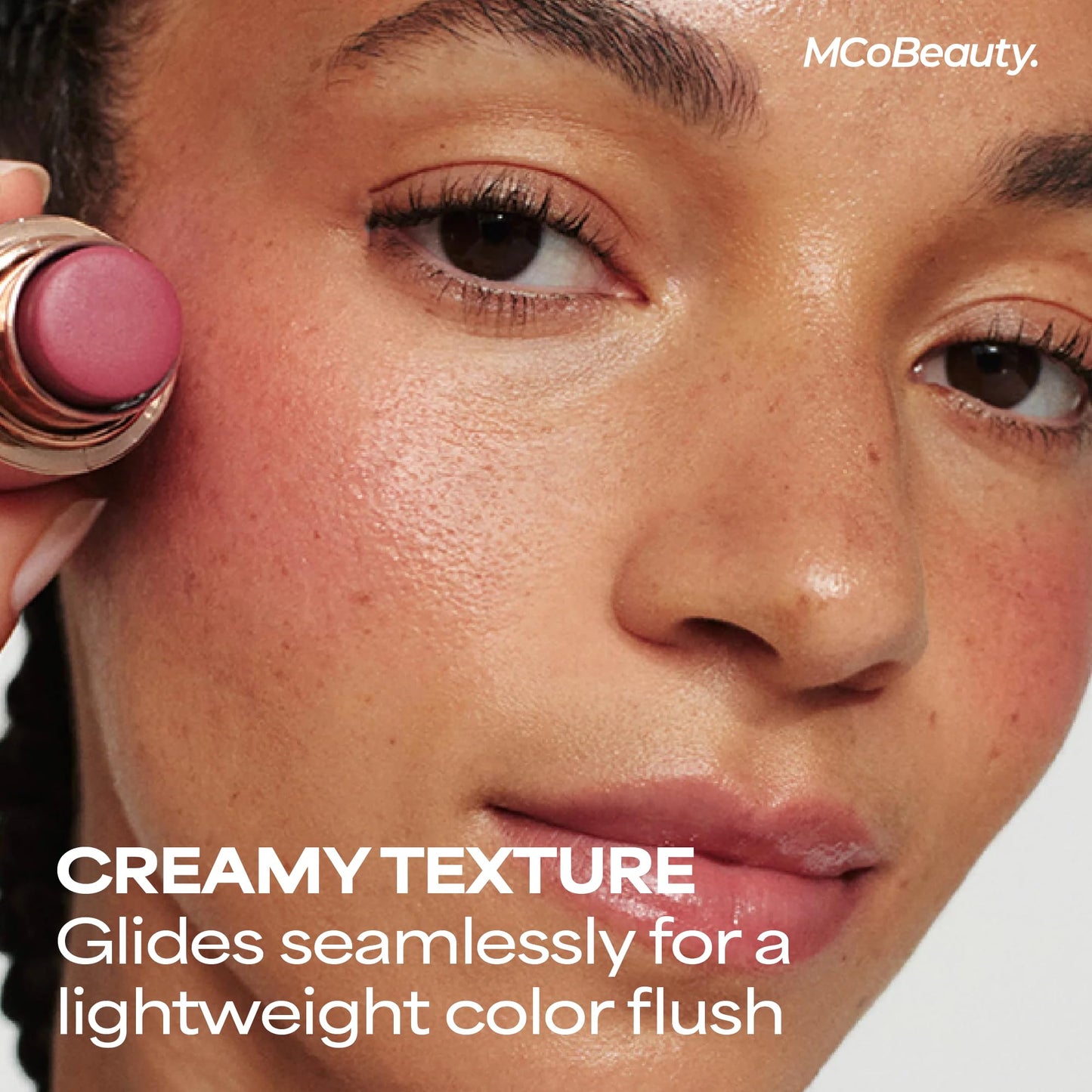 Baby Face Cream Blush Stick - Lucy - Deep Rose Multiuse Buildable Lip and Cheek Color Balm for a Radiant Dewy Glow - Face Makeup with Jojoba Seed Oil Coconut Oil - Vegan & Cruelty Free
