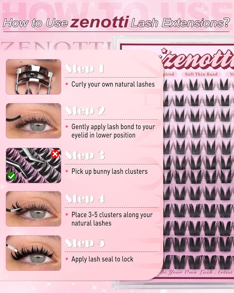 Bunny Lash Clusters - Wispy Manga Eyelash Extensions | Anime Fairy Individual Lashes 8-16mm